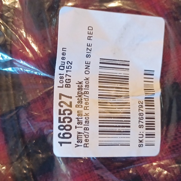 DOLLSKILL LOST QUEEN RED/BLACK TARTAN BACK PACK LOTS OF DETAIL LAST ONE SOLD OUT - Picture 12 of 12